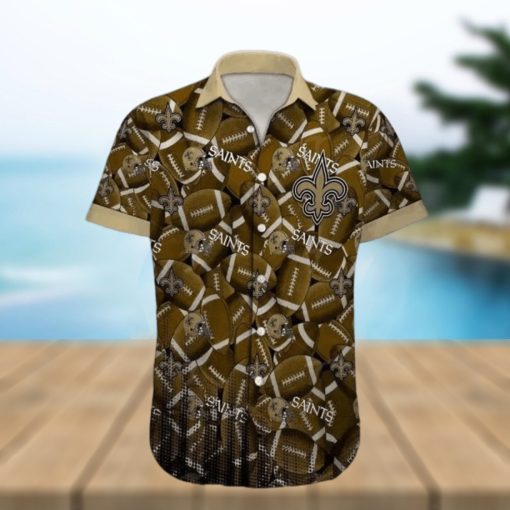 New Orleans Saints Hawaiian Shirt Nfl Football Print Custom Name Cheap