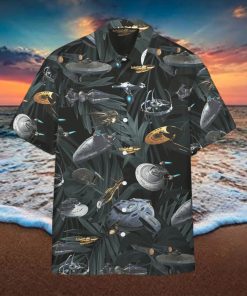 New Star Trek Hawaiian Shirt Space Ships Mens Star Trek Hawaiian Shirt