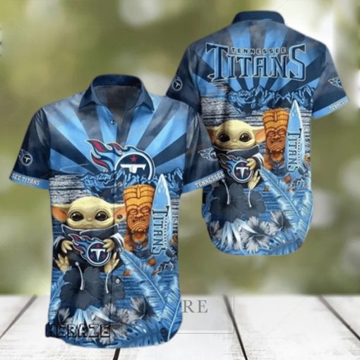 New Tennessee Titans Baby Yoda Star Wars Hawaiian Shirt