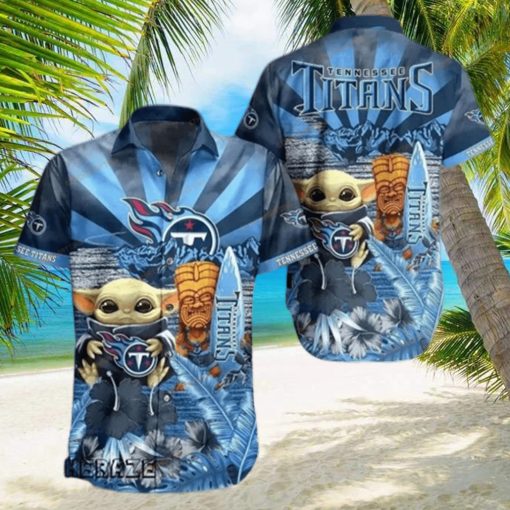 New Tennessee Titans Baby Yoda Star Wars Hawaiian Shirt