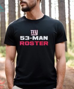 Official new York Giants 53-Man Roster T-shirts, hoodie, tank top, sweater  and long sleeve t-shirt