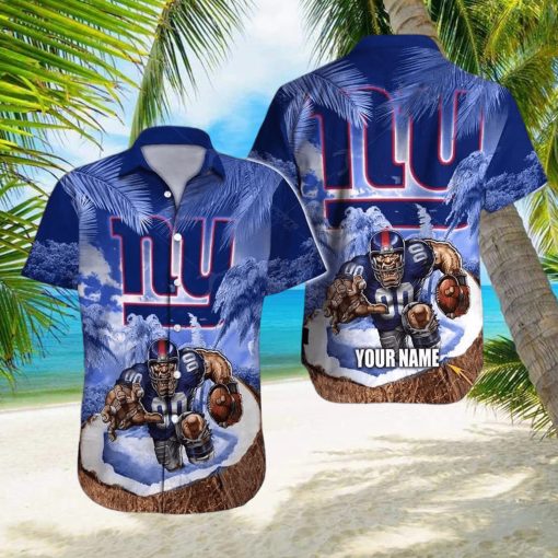 New York Giants Hawaiian Shirt Nfl Football Custom Name Hawaiian Shirt