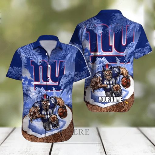 New York Giants Hawaiian Shirt Nfl Football Custom Name Hawaiian Shirt