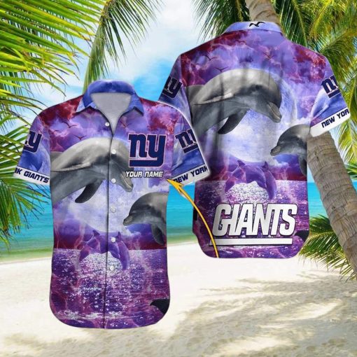 New York Giants Hawaiian Shirt Nfl Football Personalized Cheap Button Up Hawaiian Shirt