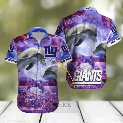 New York Giants Hawaiian Shirt Nfl Football Personalized Cheap Button Up Hawaiian Shirt