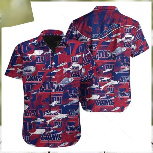 New York Giants Hawaiian Shirt Nfl Football Print Personalized Aloha Hawaiian Shirt