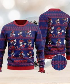 New York Giants Mickey Mouse Postures Style 1 Ugly Christmas Sweater