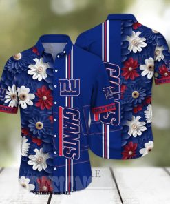 New York Giants NFL Flower All Over Printed Hawaiian Shirt