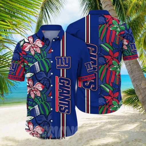 New York Giants NFL Flower Classic Full Print Hawaiian Shirt