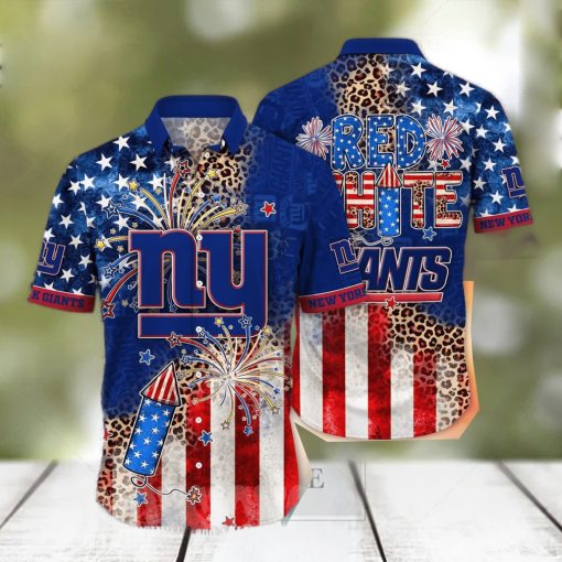 New York Giants NFL Independence Day All Over Print Hawaiian Shirt