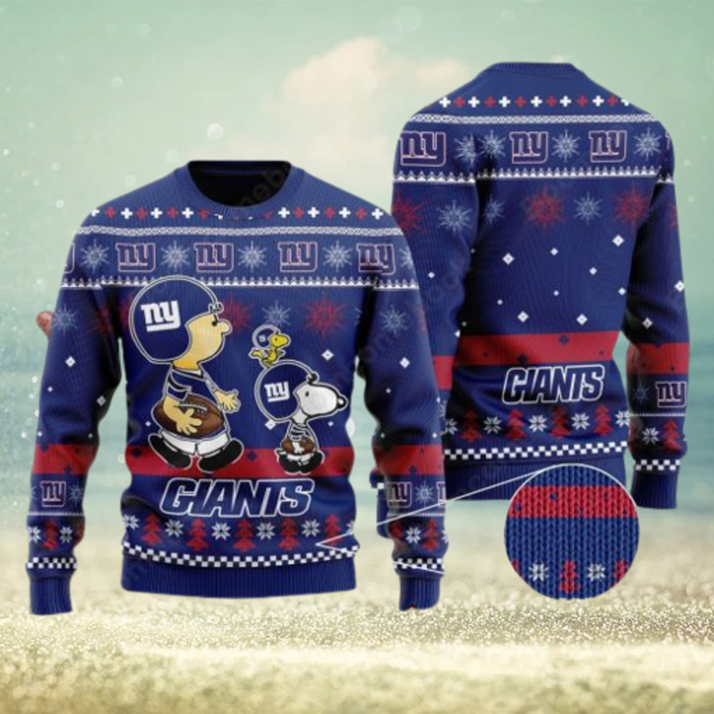 New York Giants Snoopy Dog Christmas Ugly Sweater –