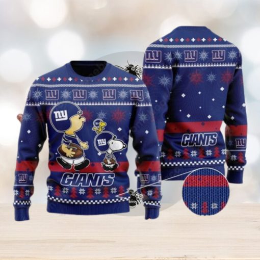 New York Giants Peanuts Snoopy Ugly Christmas Sweater