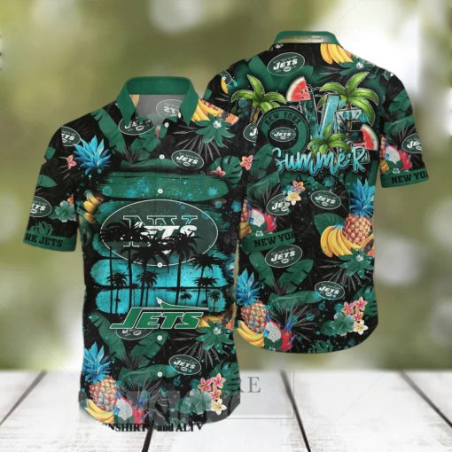 New York Jets NFL Floral All Over Print Classic Hawaiian Shirt