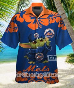 New York Mets Baby Yoda Hawaiian Shirt