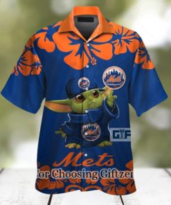 New York Mets Baby Yoda Hawaiian Shirt