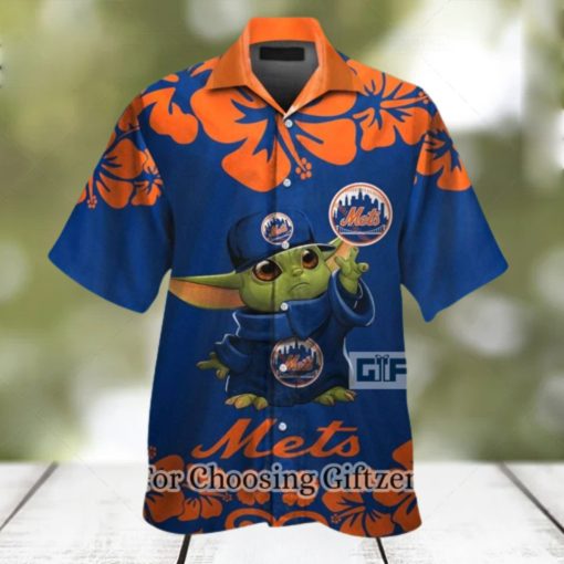 New York Mets Baby Yoda Hawaiian Shirt