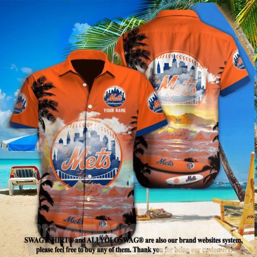 New York Mets MLB Custom Unisex All Over Printed Hawaiian Shirt