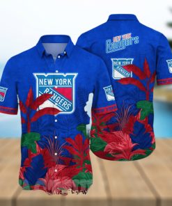 New York Rangers NHL Flower Classic Full Printing Hawaiian Shirt