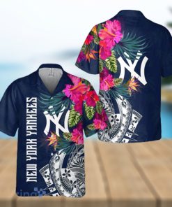 New York Yankees Flower Hawaiian Shirt