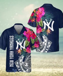 New York Yankees Flower Hawaiian Shirt