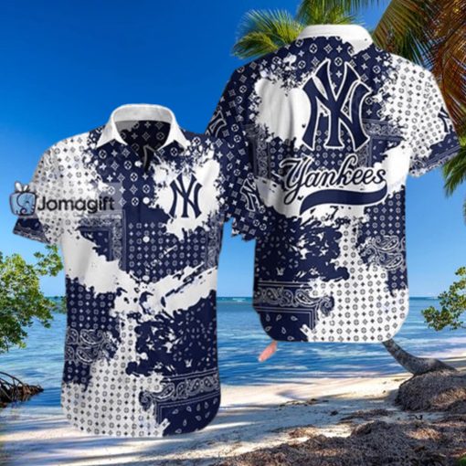 New York Yankees Hawaiian Shirt Louis Vuitton Pattern Gift hawaiian shirt