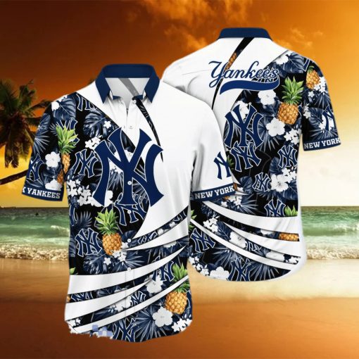 New York Yankees MLB Flower Hawaiian Shirt