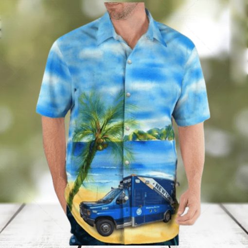 Newton Ems Beach Tropical Style AOP Print Shirt Sleeve Hawaiian Shirt