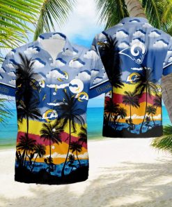 Nfl Los Angeles Rams And Shorts Hawaiian Shirt And Shorts Summer Gift For Fans hawaiian shirt