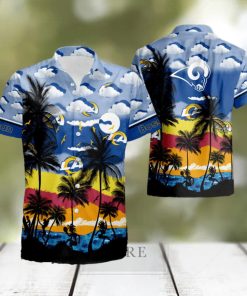 Nfl Los Angeles Rams And Shorts Hawaiian Shirt And Shorts Summer Gift For Fans hawaiian shirt