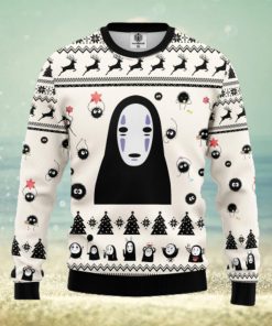 No Face White Ugly Christmas Sweater For Men Women