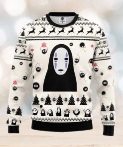 No Face White Ugly Christmas Sweater For Men Women