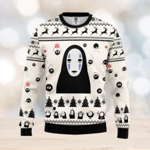 No Face White Ugly Christmas Sweater For Men Women