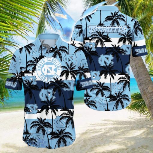 North Carolina Tar Heels All Over Print Logo And Coconut Trending Summer Gift Aloha Hawaiian Shirt