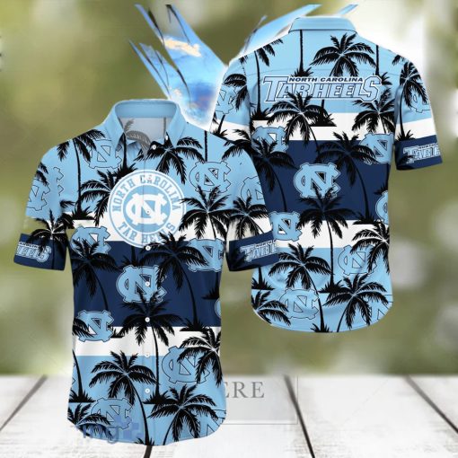 North Carolina Tar Heels All Over Print Logo And Coconut Trending Summer Gift Aloha Hawaiian Shirt