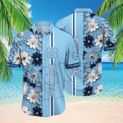 North Carolina Tar Heels NCAA Flower Hawaiian Shirt