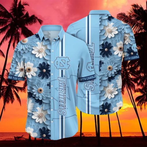 North Carolina Tar Heels NCAA Flower Hawaiian Shirt