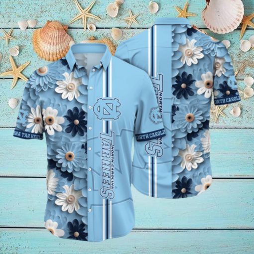 North Carolina Tar Heels NCAA Flower Hawaiian Shirt