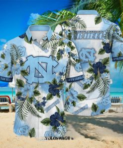 North Carolina Tar Heels NCAA Flower Unisex All Over Print Hawaiian Shirt