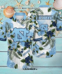 North Carolina Tar Heels NCAA Flower Unisex All Over Print Hawaiian Shirt