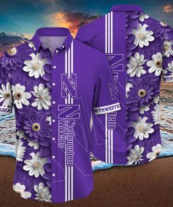 Northwestern Wildcats NCAA Flower Hawaiian Shirt