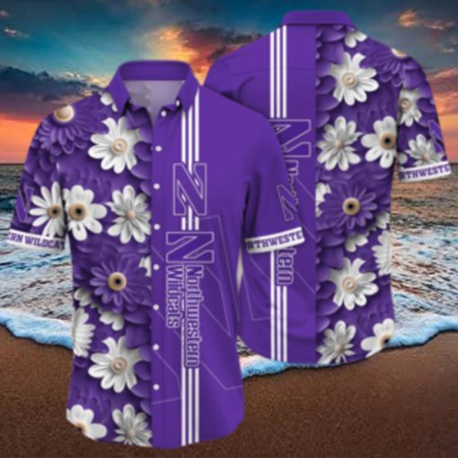 Northwestern Wildcats NCAA Flower Hawaiian Shirt