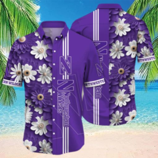 Northwestern Wildcats NCAA Flower Hawaiian Shirt