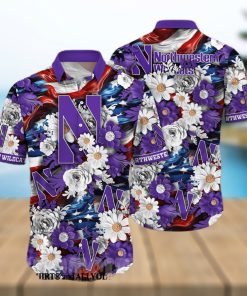 Northwestern Wildcats NCAA Independence Day Full Print Classic Hawaiian Shirt