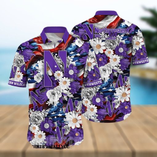 Northwestern Wildcats NCAA Independence Day Full Print Classic Hawaiian Shirt