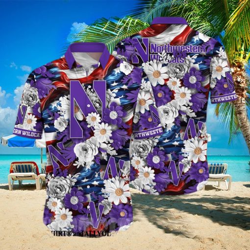 Northwestern Wildcats NCAA Independence Day Full Print Classic Hawaiian Shirt