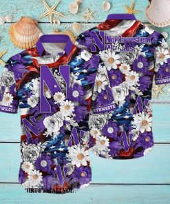 Northwestern Wildcats NCAA Independence Day Full Print Classic Hawaiian Shirt