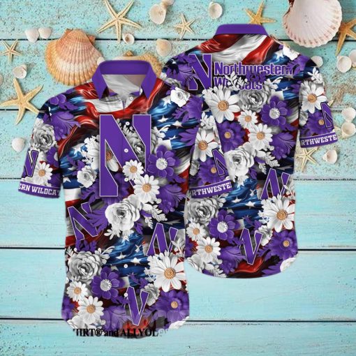 Northwestern Wildcats NCAA Independence Day Full Print Classic Hawaiian Shirt