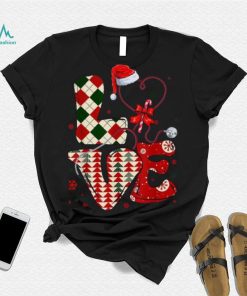 Nurse Christmas With Santa Hat Stethoscope Rn Icu Nursing Shirt