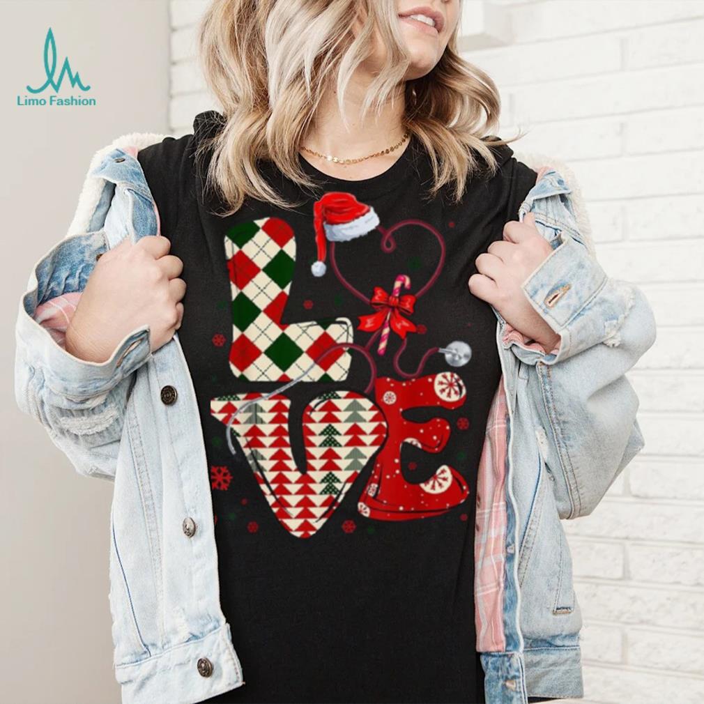 Nurse Christmas With Santa Hat Stethoscope Rn Icu Nursing Shirt Nurse Christmas With Santa Hat Stethoscope Rn Icu Nursing Shirt