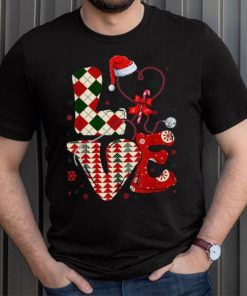 Nurse Christmas With Santa Hat Stethoscope Rn Icu Nursing Shirt